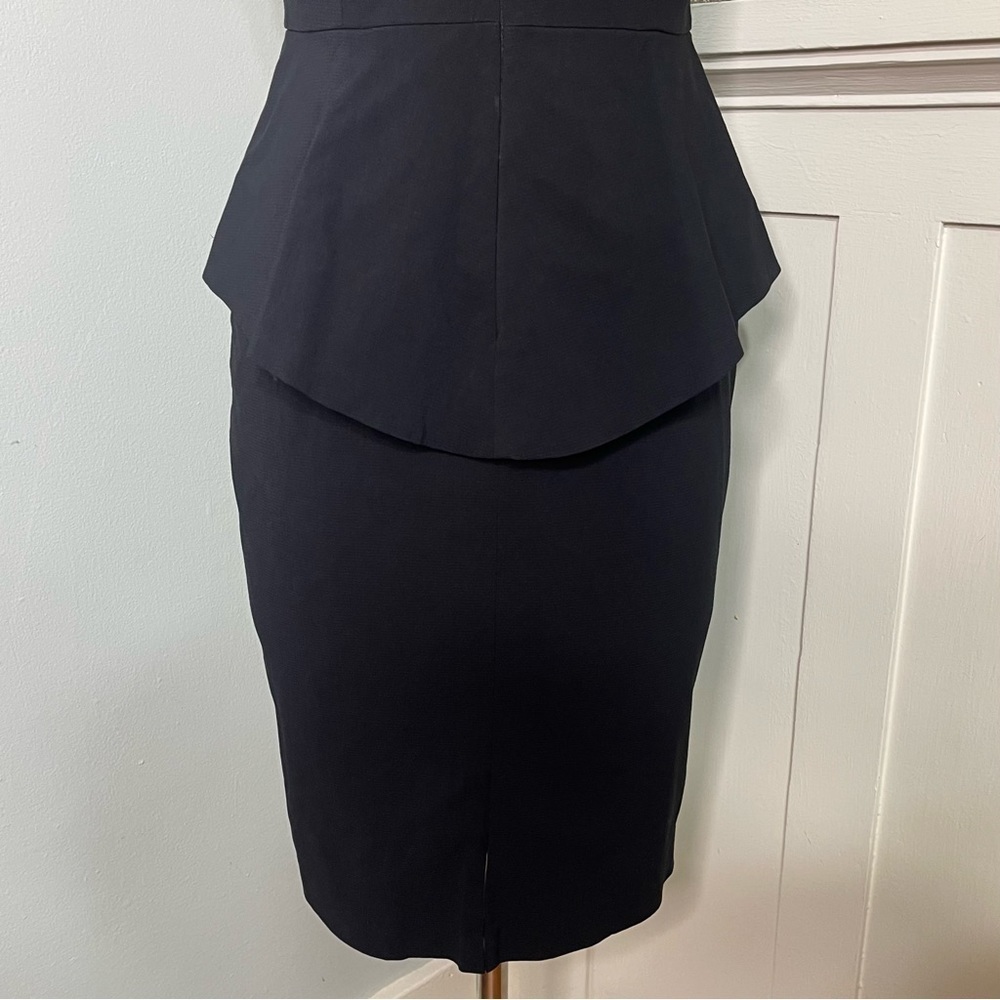 NWT Cache Black Illusion Mesh Peplum Sheath Cockt… - image 7